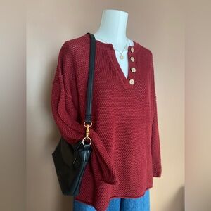 Knit Henley Sweater